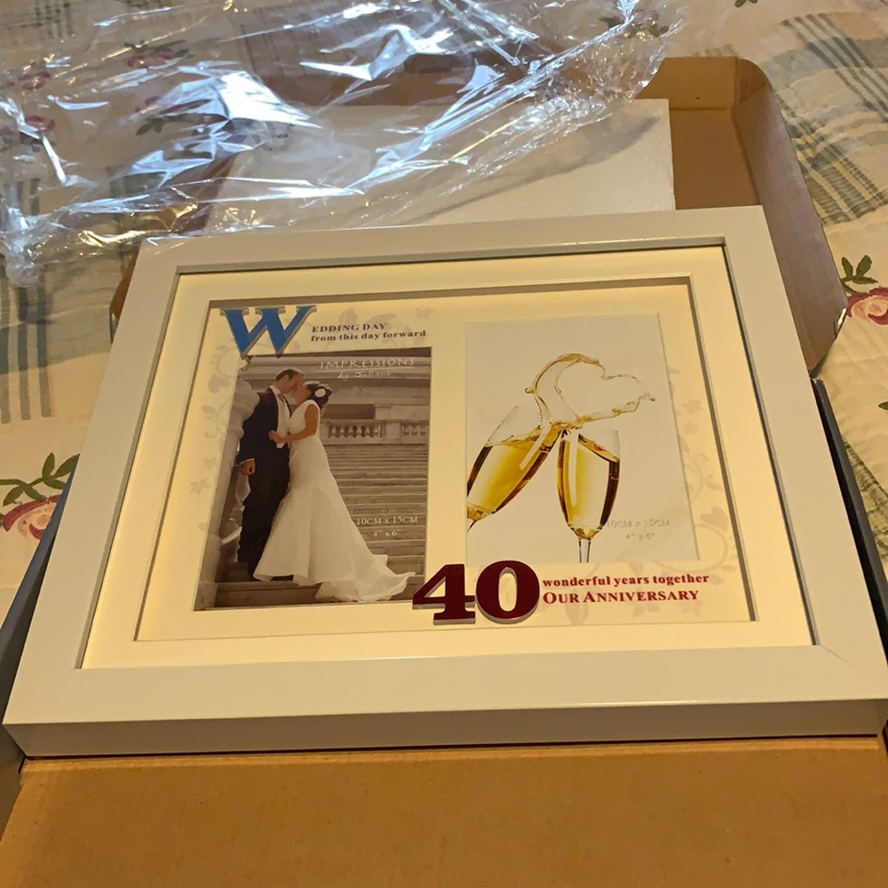 40th Anniversary Frame with Mat.  NEW
